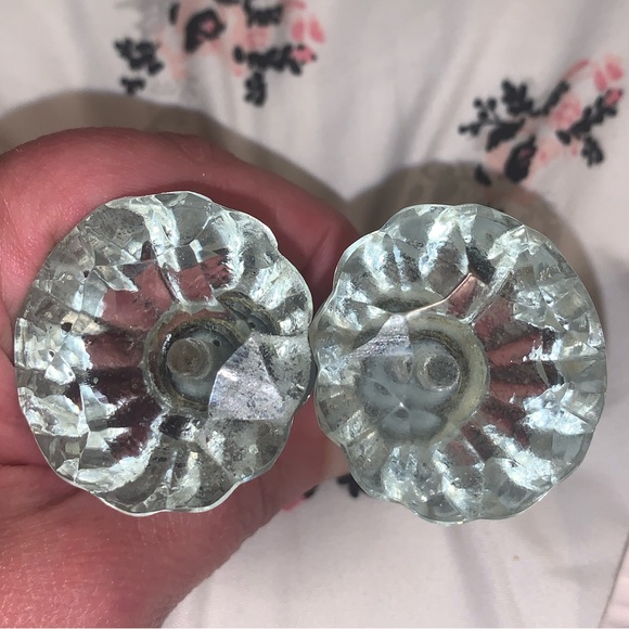 Antique Bronze & Glass Knob Set - Picture 10 of 13